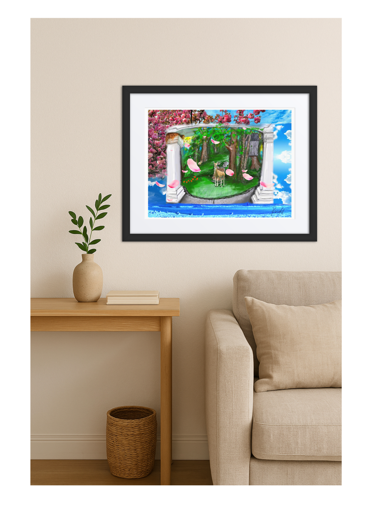 "Bright and Beautiful, Spirit of God" Framed & Matted 24" x 36", 16" x 20" Open Edition print 16" x 20" Digitally Signed by Artist