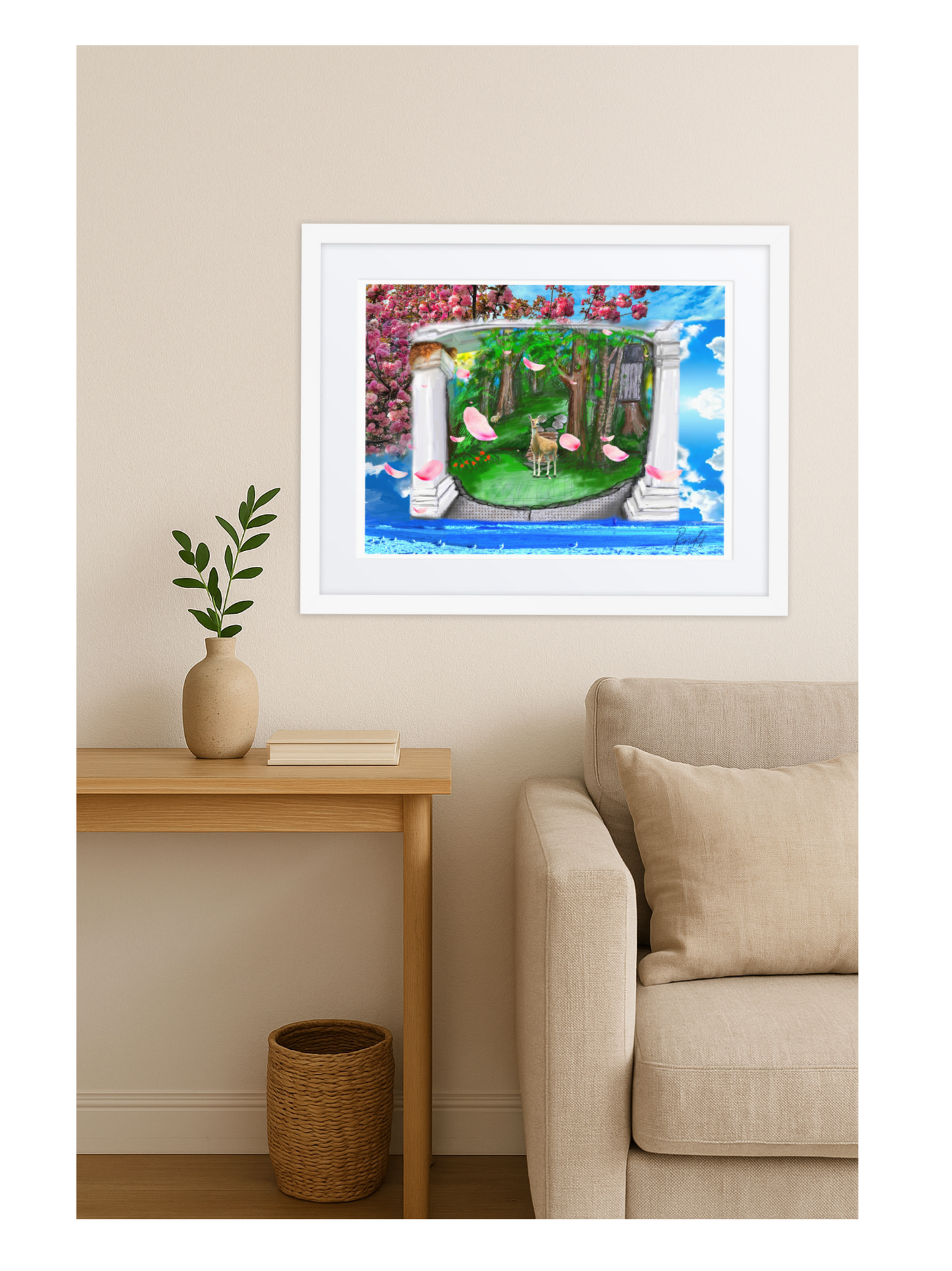 "Bright and Beautiful, Spirit of God" Framed & Matted 24" x 36", 16" x 20" Open Edition print 16" x 20" Digitally Signed by Artist